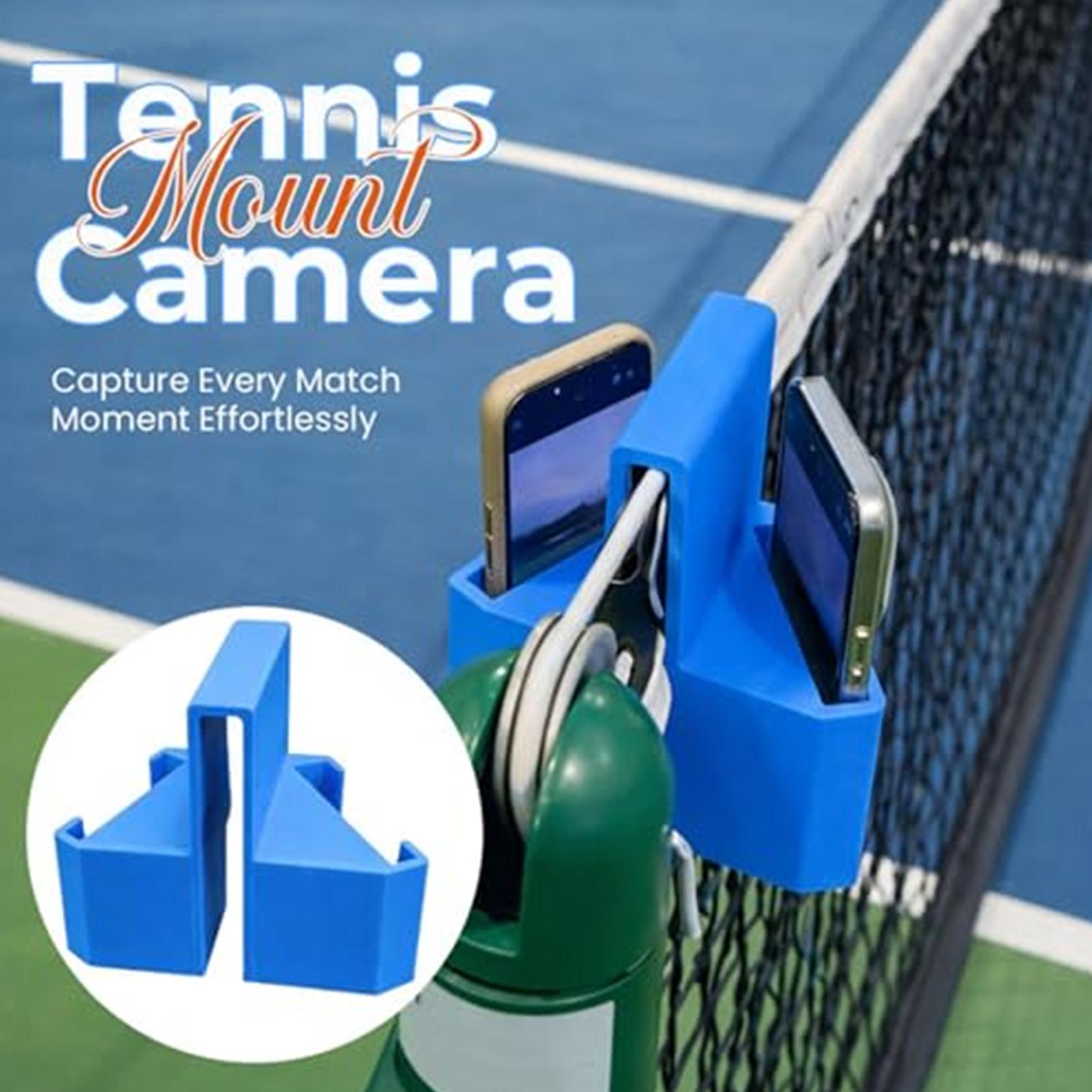Badminton Live Streaming - Draagbare hektelefoonhouderklem 3D-geprint camerahouder voor tennis,