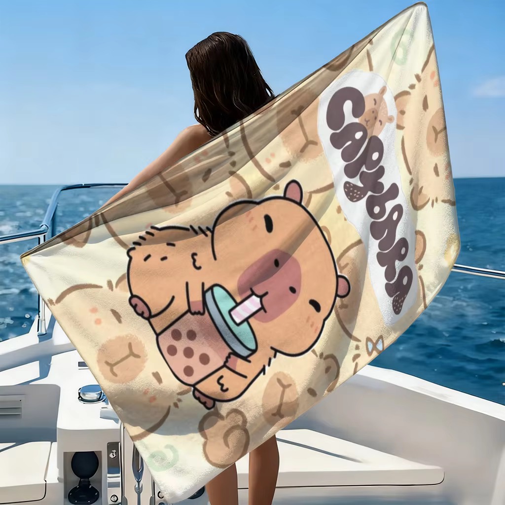Snel drogende Capybara cartoon - Towel Small Sport recensie en prijs